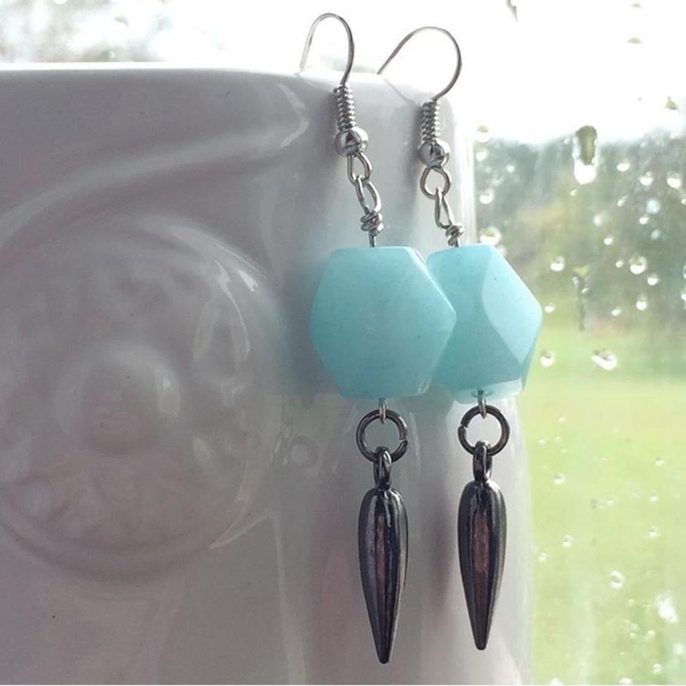 Love these amazonite earrings.